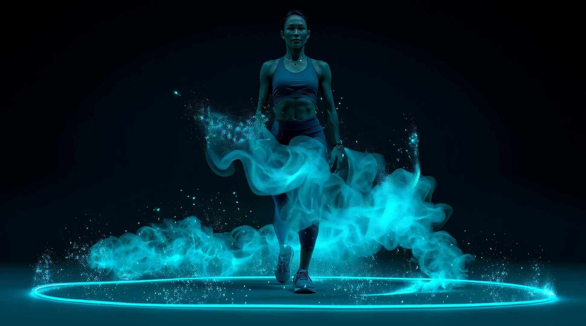 Asian woman training with Afitpilot