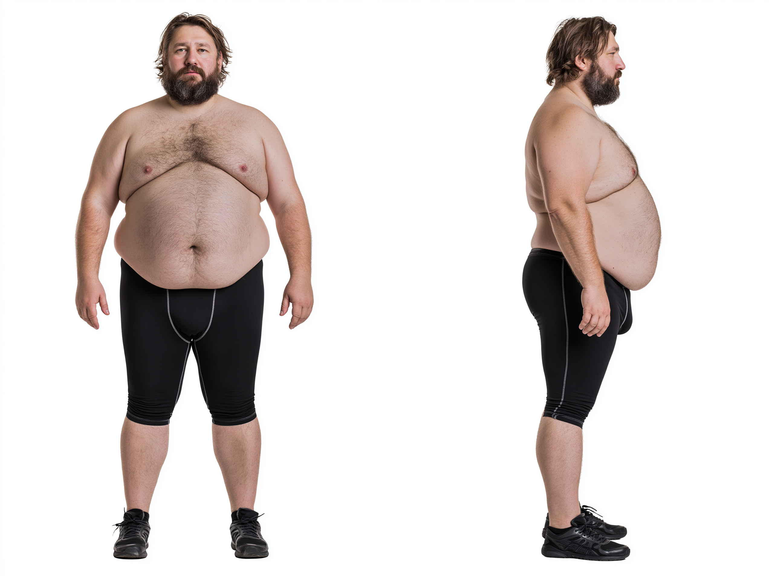 Lean male body scan pose example